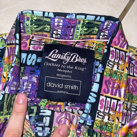 717. Lansky Bros Elvis Presley Button Down Size 14 - Picture 2 of 4